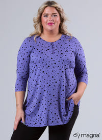 Magna Simple Button Tunic Starlight Purple