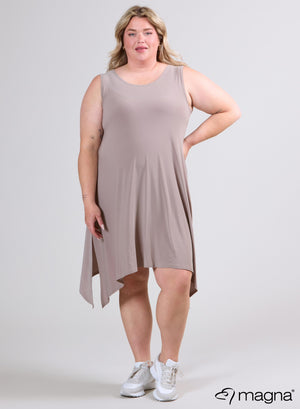 Magna Sleeveless Split Dress Sand