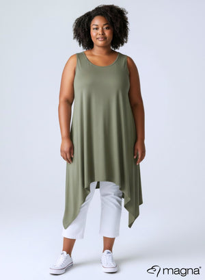Magna Sleeveless Split Dress L. Khaki