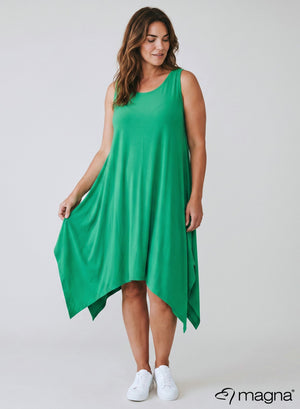 Magna Sleeveless Split Dress Brazil Green
