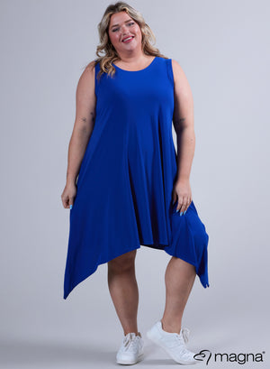 Magna Sleeveless Split Dress Royal Blue