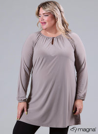 Magna Ruffle Pleated Tunic Sand
