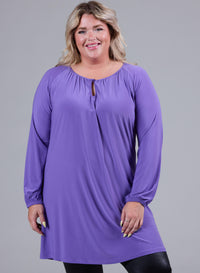 Magna Ruffle Pleated Tunic Purple