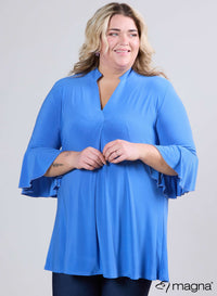 Magna Tuniek met uitlopende mouwen en een relaxte pasvorm, donker hemelsblauw