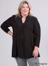 Magna Flowing Relaxed Tunic Black