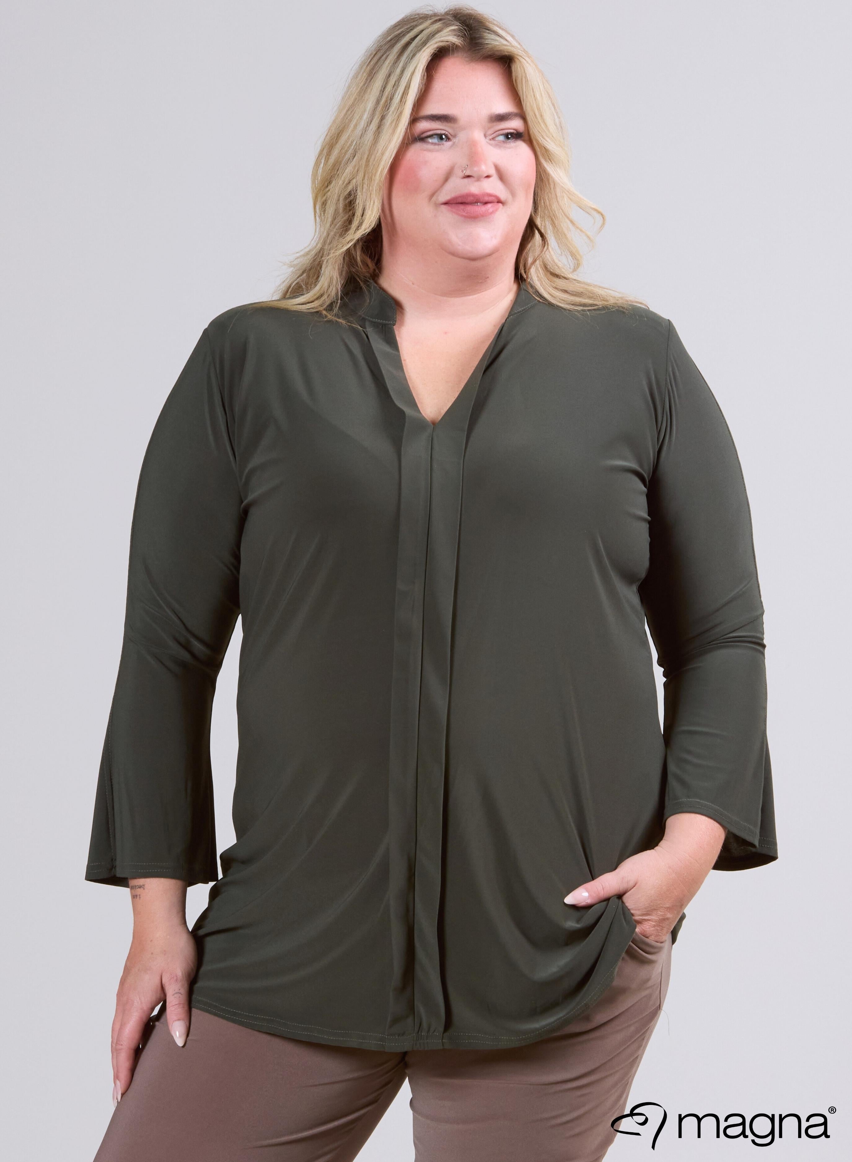 Magna Middle Detailed Tunic Olive Green