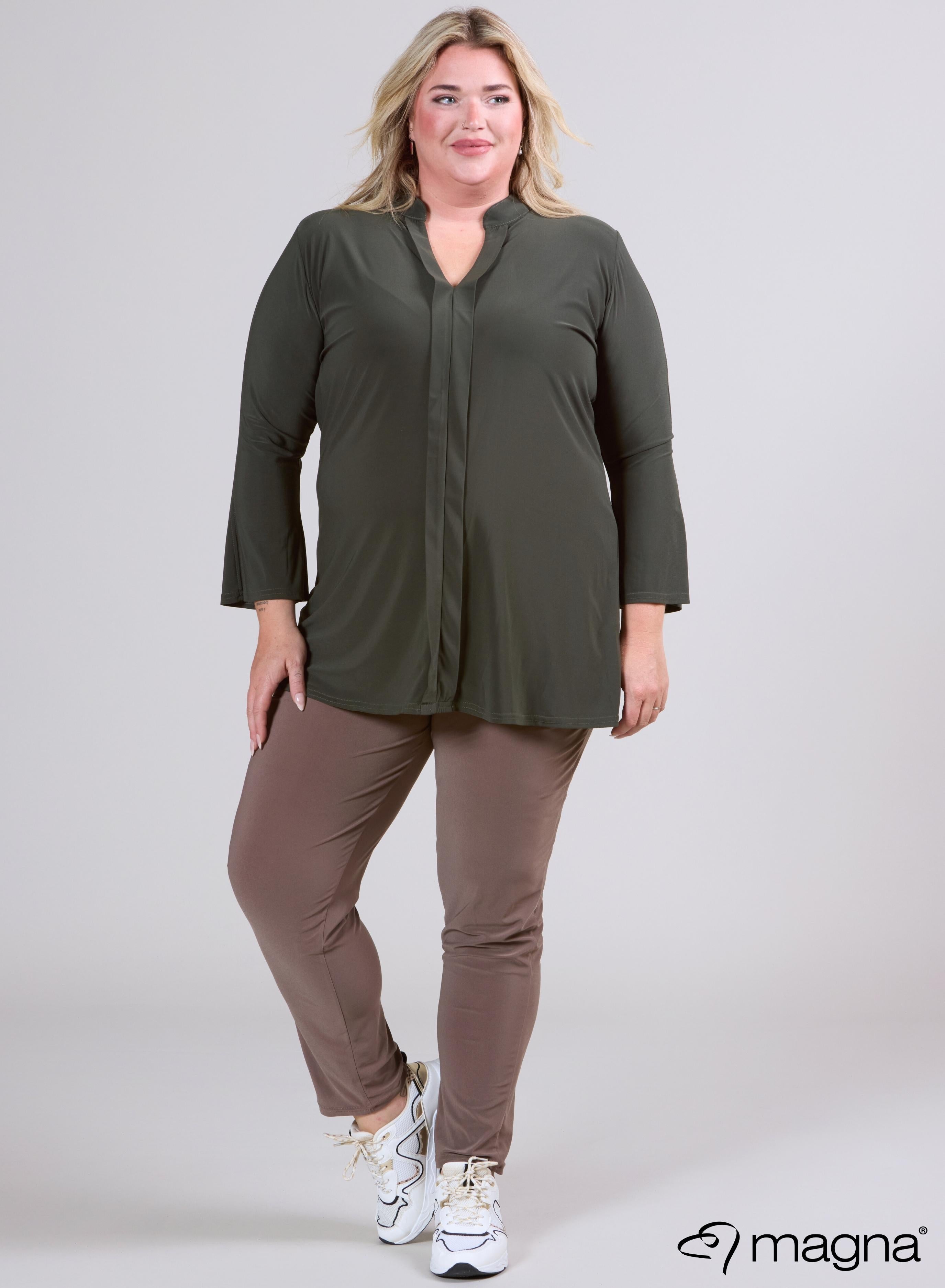 Magna Middle Detailed Tunic Olive Green