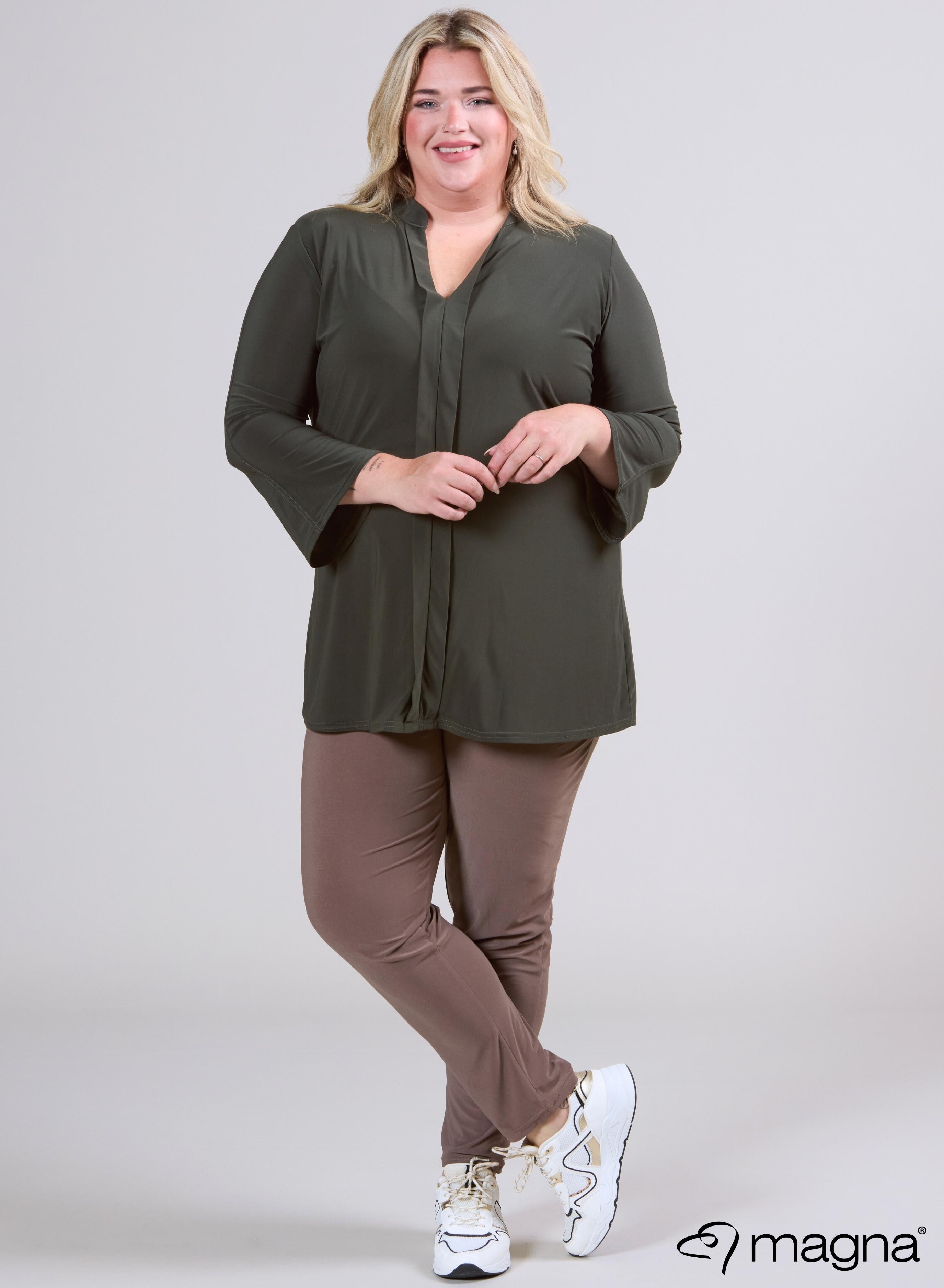 Magna Middle Detailed Tunic Olive Green