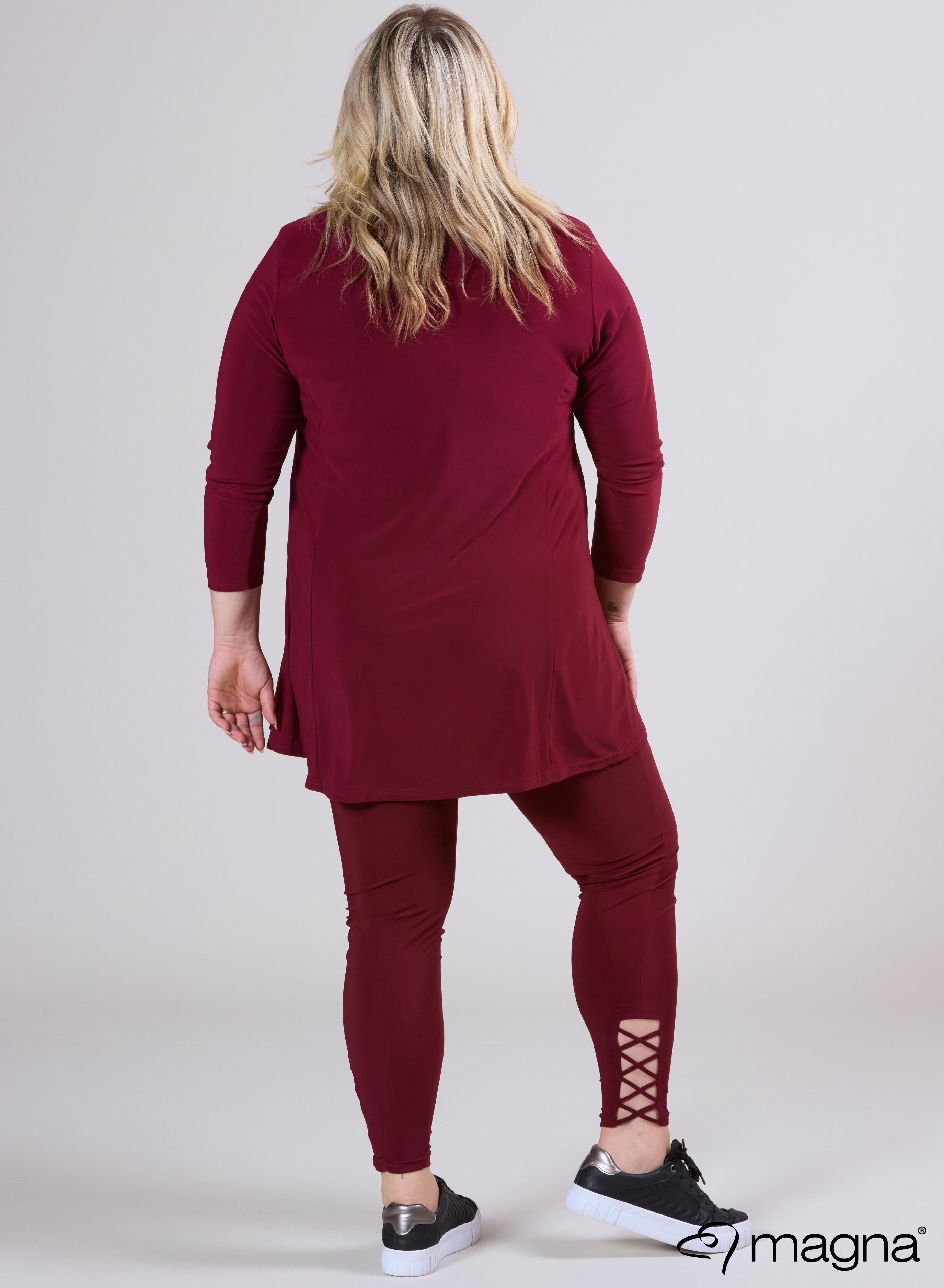 Magna Relaxed Split A-line Tunic Wine Red