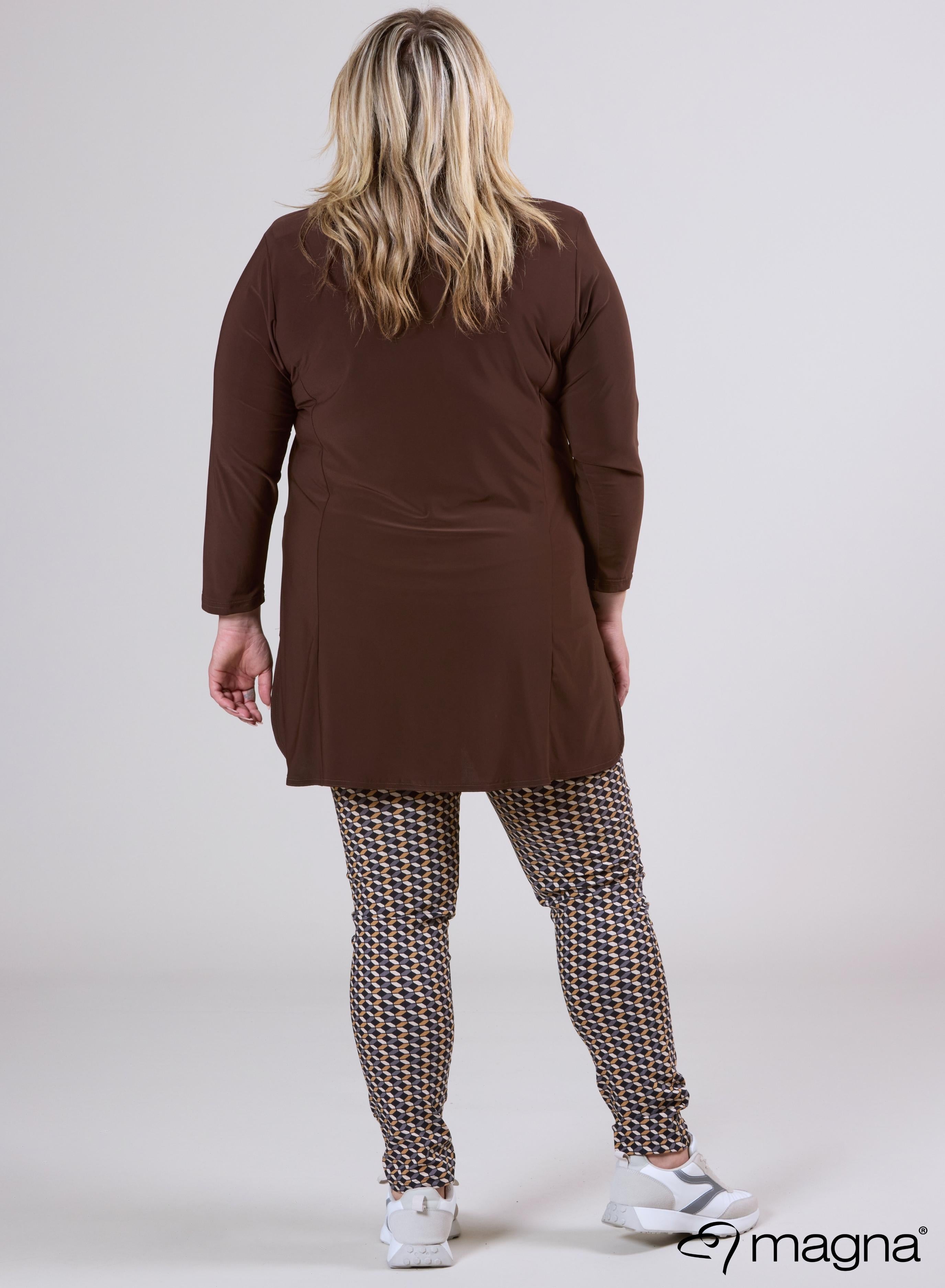 Magna Relaxed Split A-line Tunic Brown