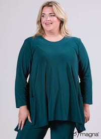 Magna Generous Pocket Tunic Bottle Green