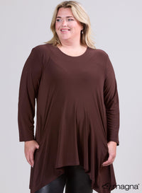 Magna Generous Pocket Tunic Brown