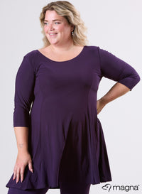 Magna A-line Midi Dress Purple