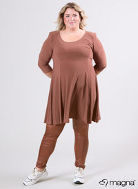 Magna A-line Midi Dress Camel