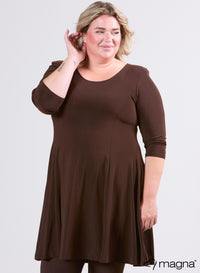 Magna Dress Solid Brown