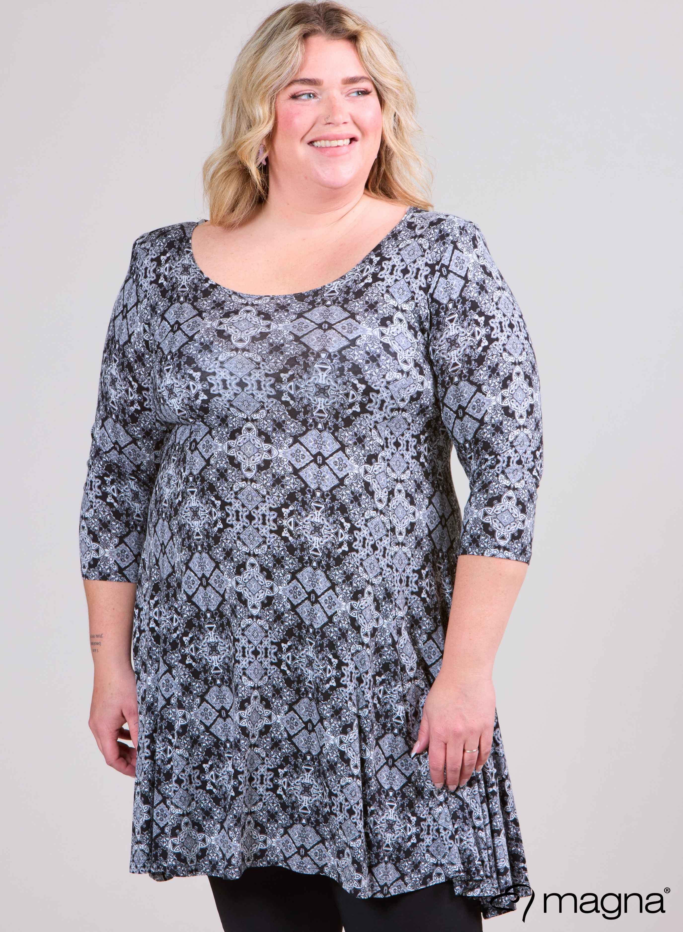 Magna A-line Dress Peasley B/W