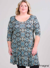 Magna A-line Dress Peasley Petrol