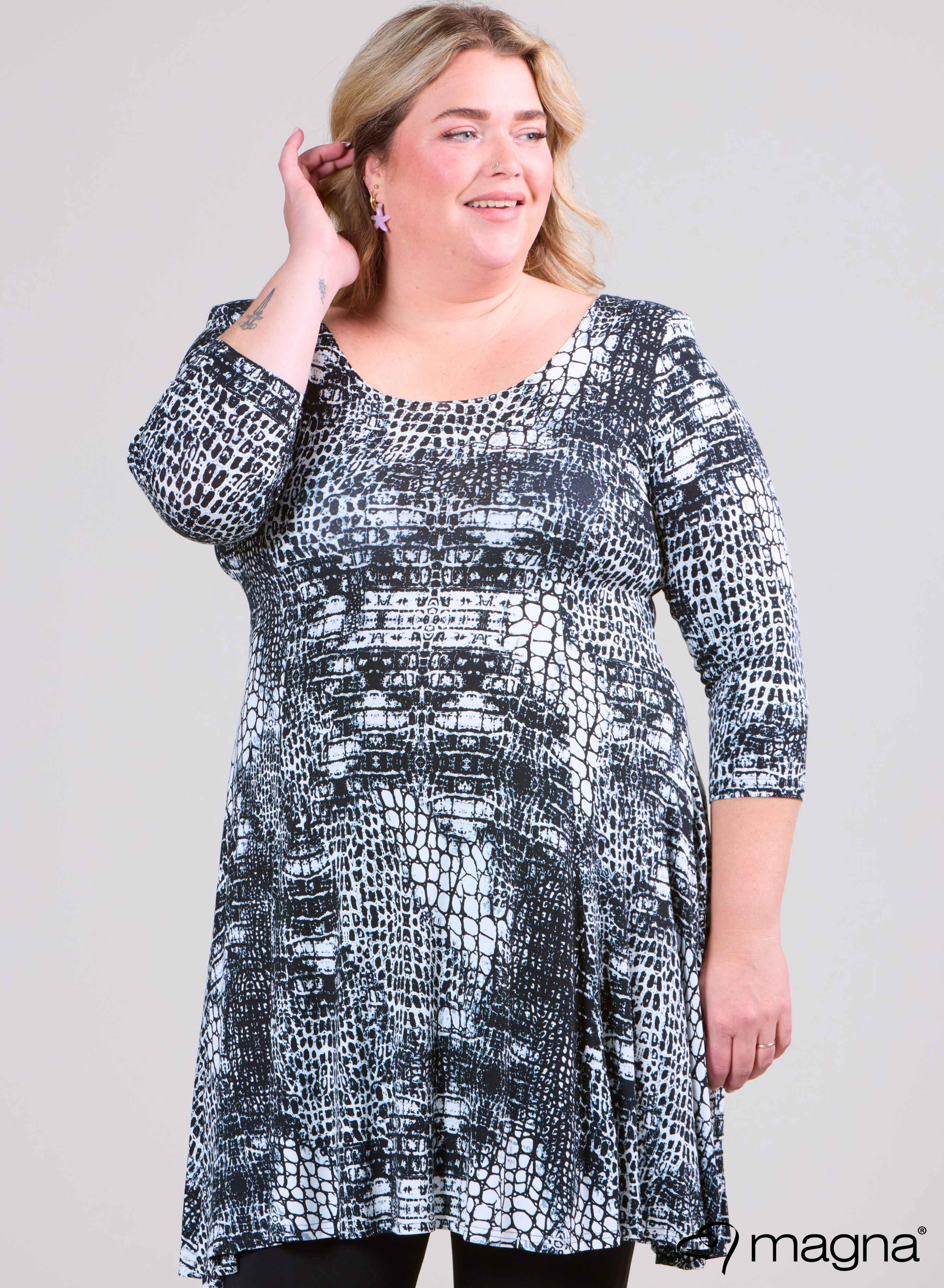 Magna A-line Dress Africa Print