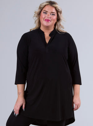 Magna Classic Tuniek met Zakken, Zwart