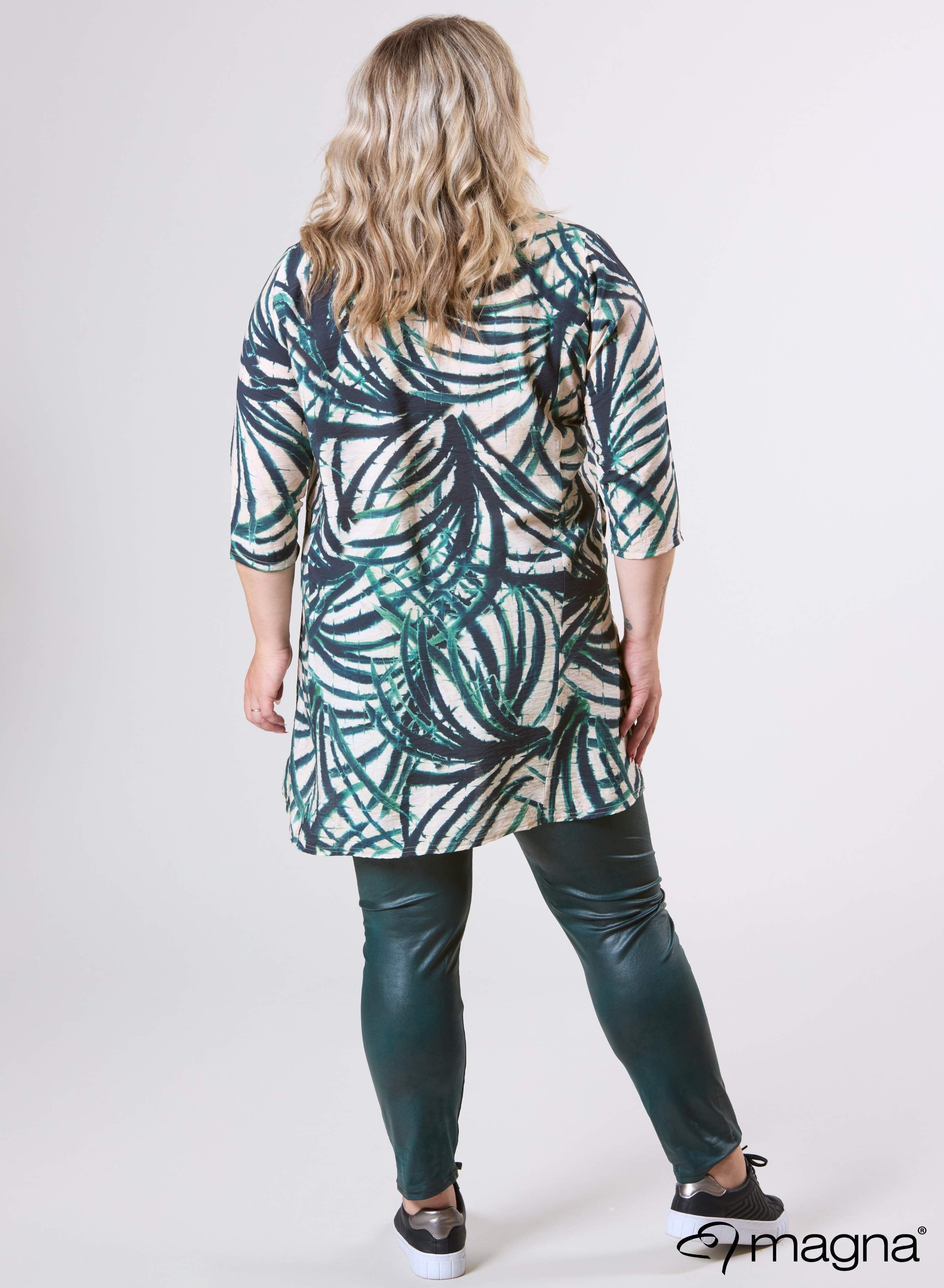 Magna A-lijn Lichte Viscose Tuniek Feather Groen