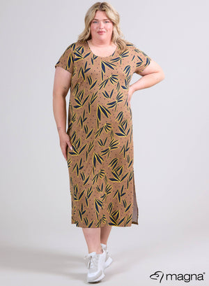 Magna Maxi Viskosekleid Palm Taupe