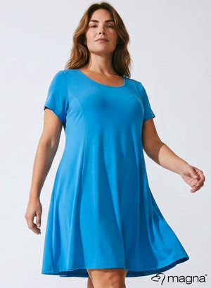 Magna Flow A-förmiges kurzes Kleid / Tunika Türkis