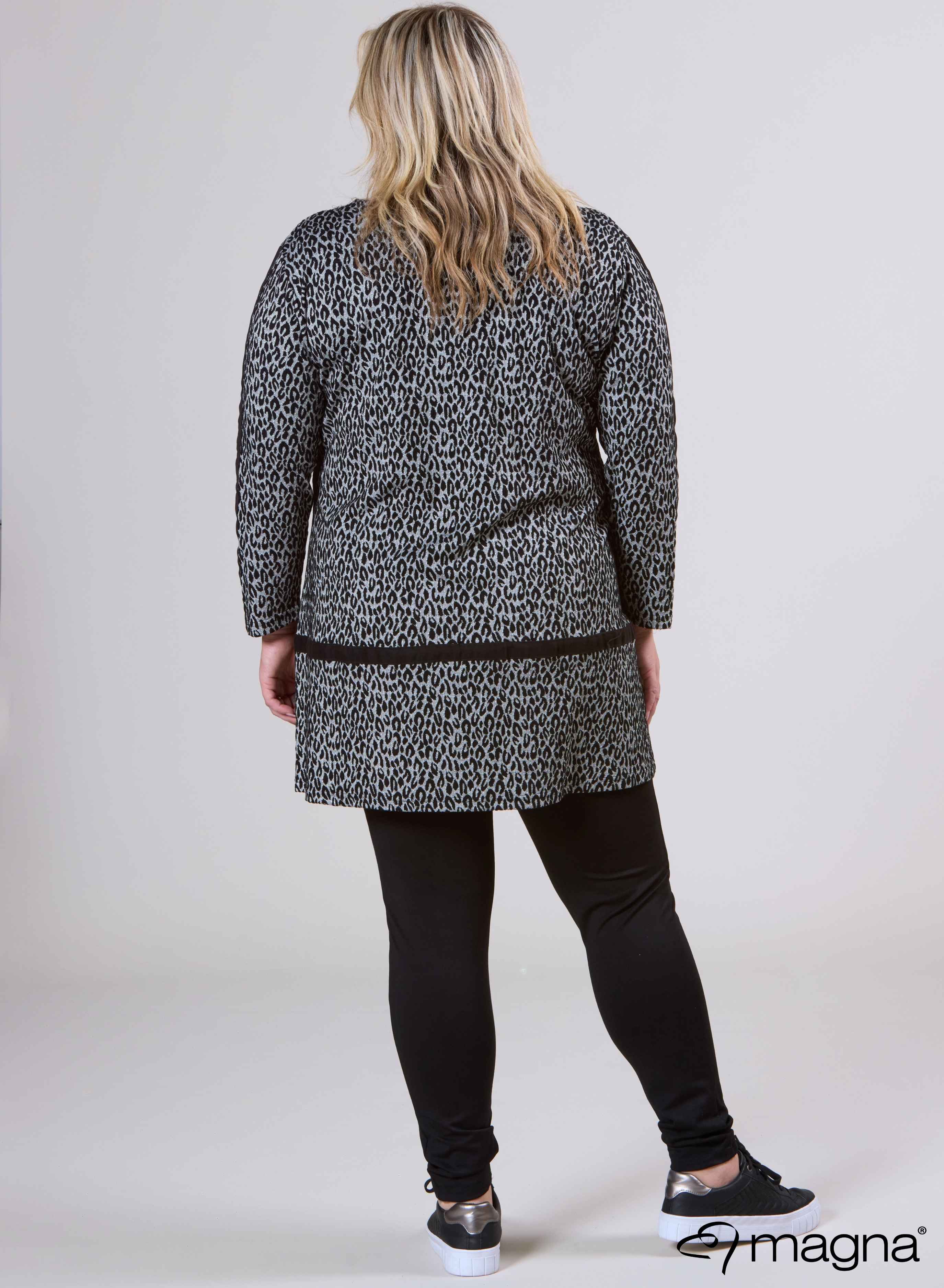 Magna Tuniek Zwaar Zichtbare Print Kleine Cheetah Melange Grijs