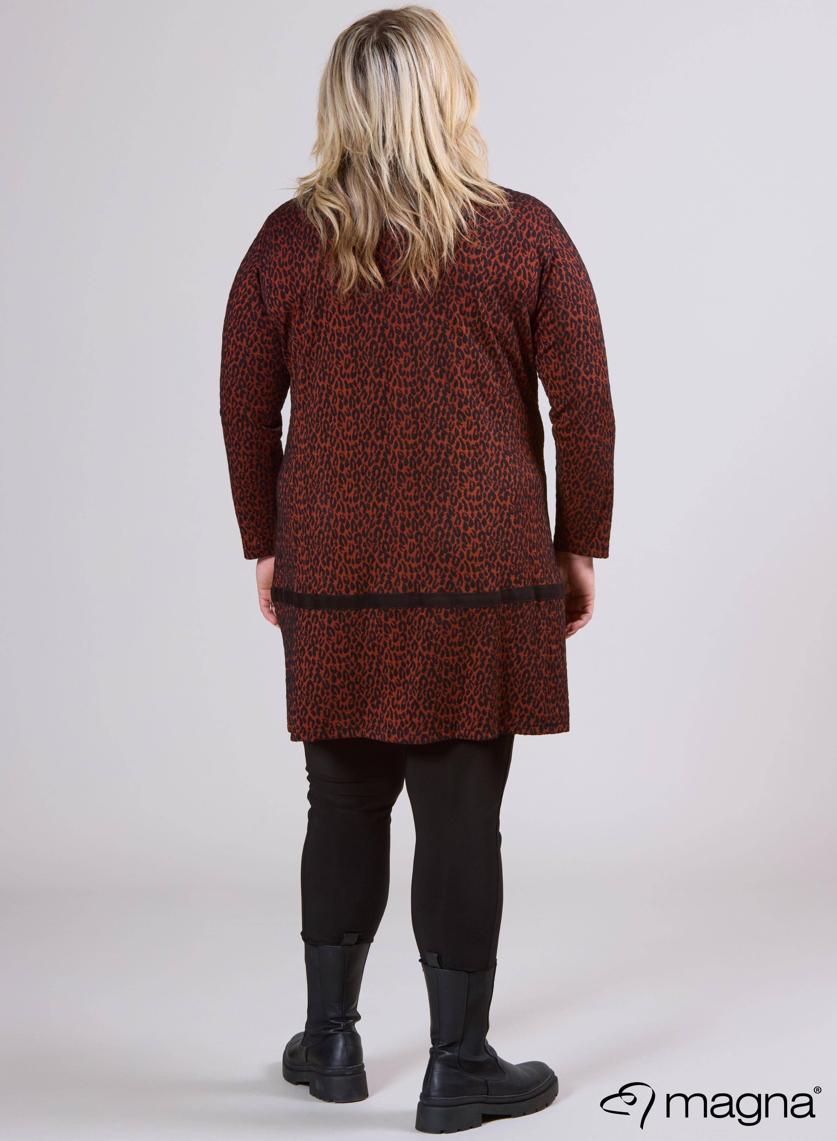 Magna Tuniek Zware Zichtbare Print Kleine Cheetah Roest