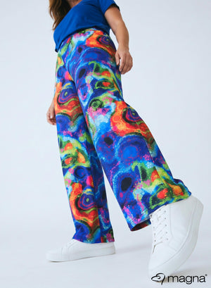 Magna Wide Leg Elastic Trouser Multicolor Universe Design