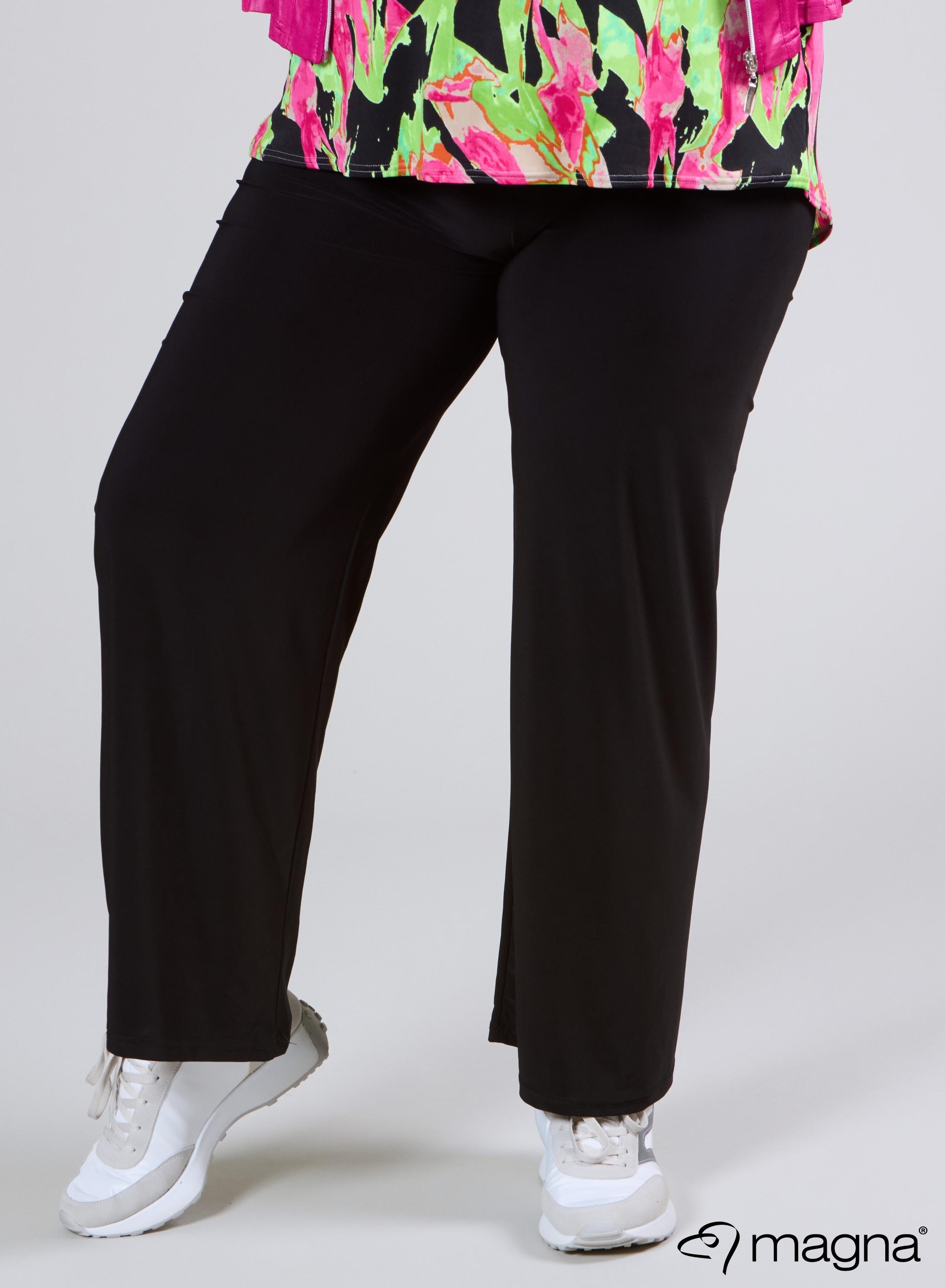 Magna Wide Leg Elastic Trouser Black