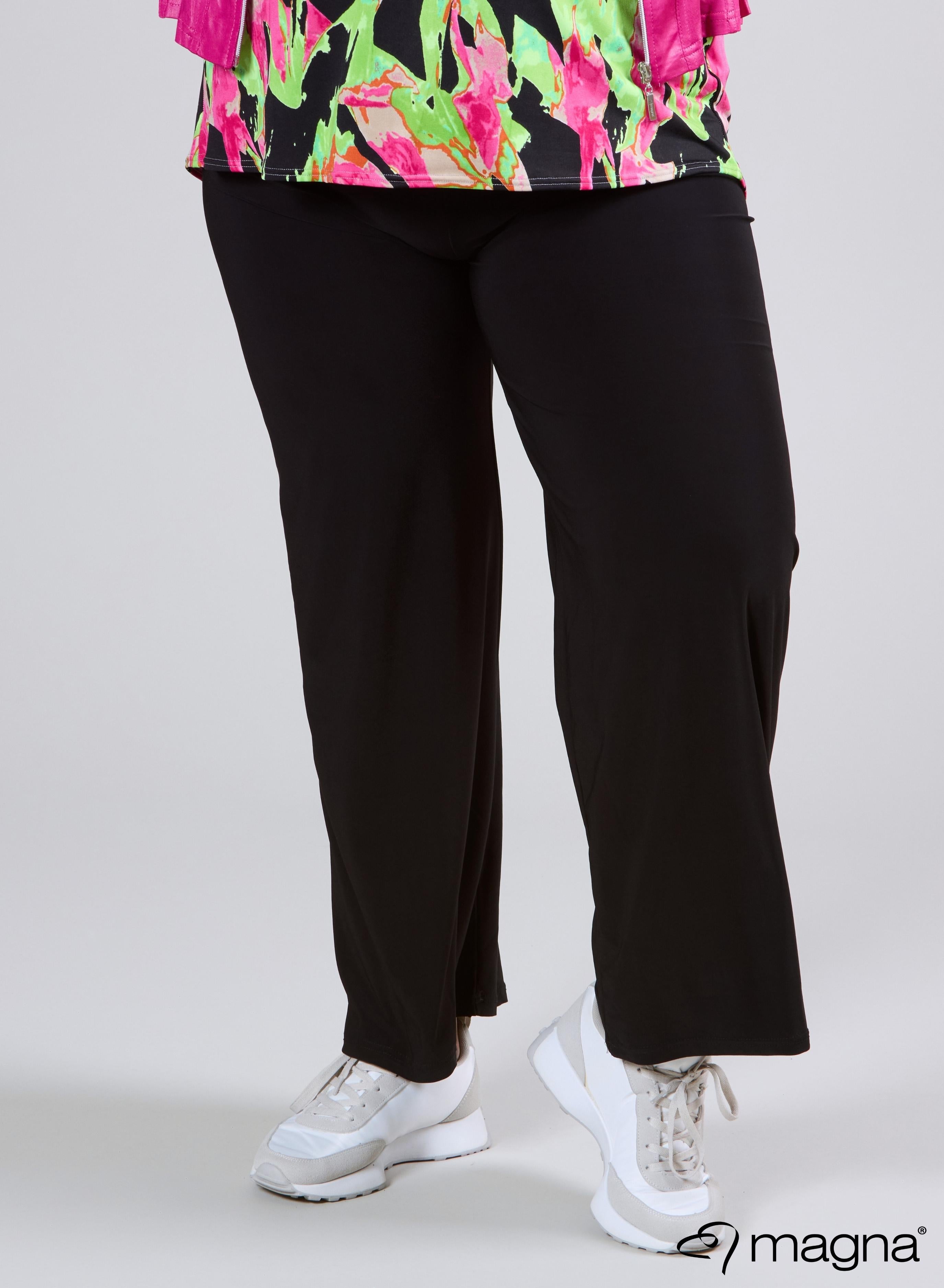 Magna Wide Leg Elastic Trouser Black