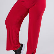 Magna Wide Leg Elastic Trouser Red