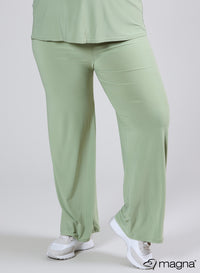 Magna Wide Leg Elastic Trous L. Khaki