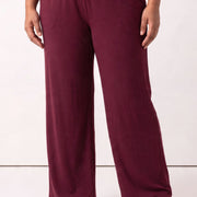 Magna Wide Leg Elastic Troy Wijnrood