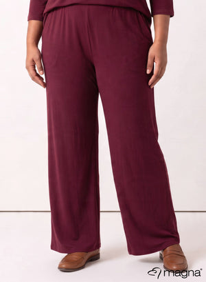 Magna Wide Leg Elastic Troy Wijnrood