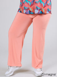 Magna Wide Leg Elastic Trous DS. Oranje