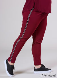 Magna Side Tape Trouser Wine Red