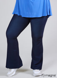 Magna Stretch Denim High Waist Flared Pants Jeans Blue D