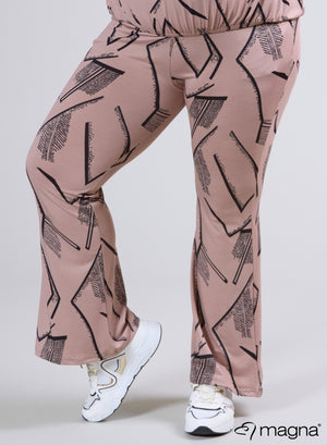 Magna Relaxed Flared Pocket Pants Triangle Sketch Taupe