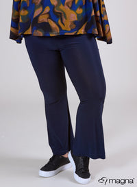 Magna Relaxed Pocket Flared Pants Navy