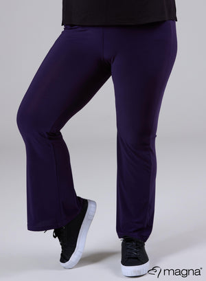 Magna Relaxed Flared Pocket Pants Donkerpaars