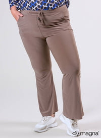 Magna Relaxed Flared Pocket Pants Taupe