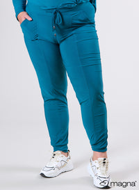 Magna Classic Travel Broek Petrol Blauw