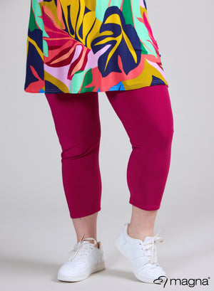 Magna Basic 3/4 Travel Legging Dark Fuchsia