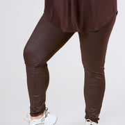 Magna Printed Legging Leather Look Snake Bruin