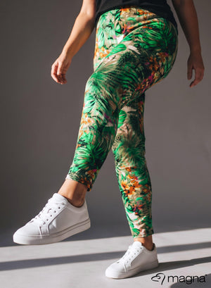 F-0031 - Viskose bedruckte Basic-Leggings A67-058