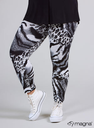 Magna Viskose-Leggings Silber Leo