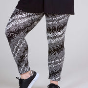 Magna Viscose Legging Small B/W Print