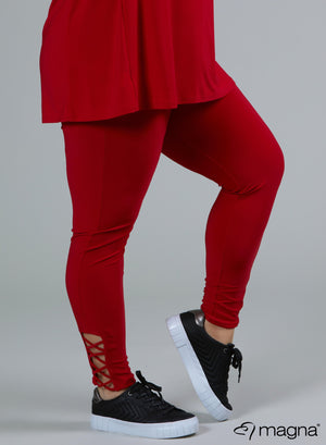 Magna X-Strap Legging Red