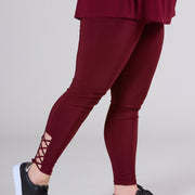 Magna X-Strap Legging Wine Red